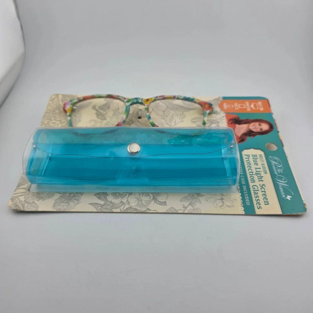 The Pioneer Woman Breezy Blossom Blue Light Screen‎ Protection Glasses With Case